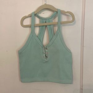 Free People Movement Neon green cropped tank